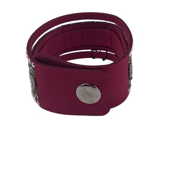 Paparazzi Jewelry Rock Star Rocker Pink Womens Snap Bracelet Lead & Nickel Free - Picture 3 of 8
